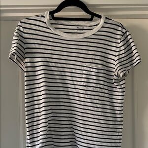 Madewell Black and White Striped Tee